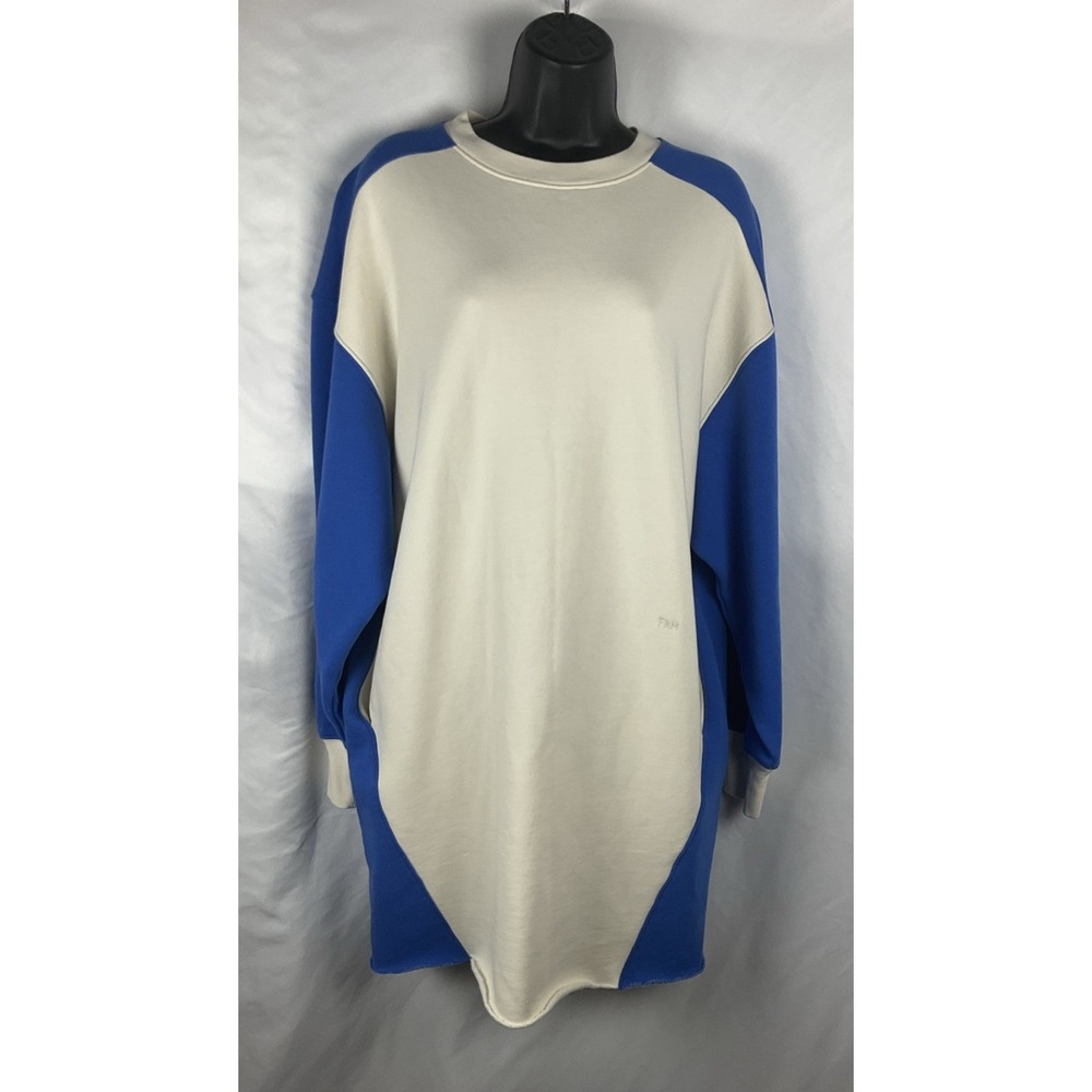 FRAME Size XS /S Oversized Sweatshirt Dress Jet Stream ColorBlock Pockets